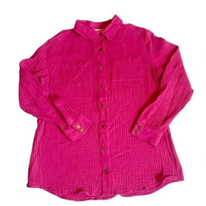 Soft Surroundings Petite Washed Gauze Top